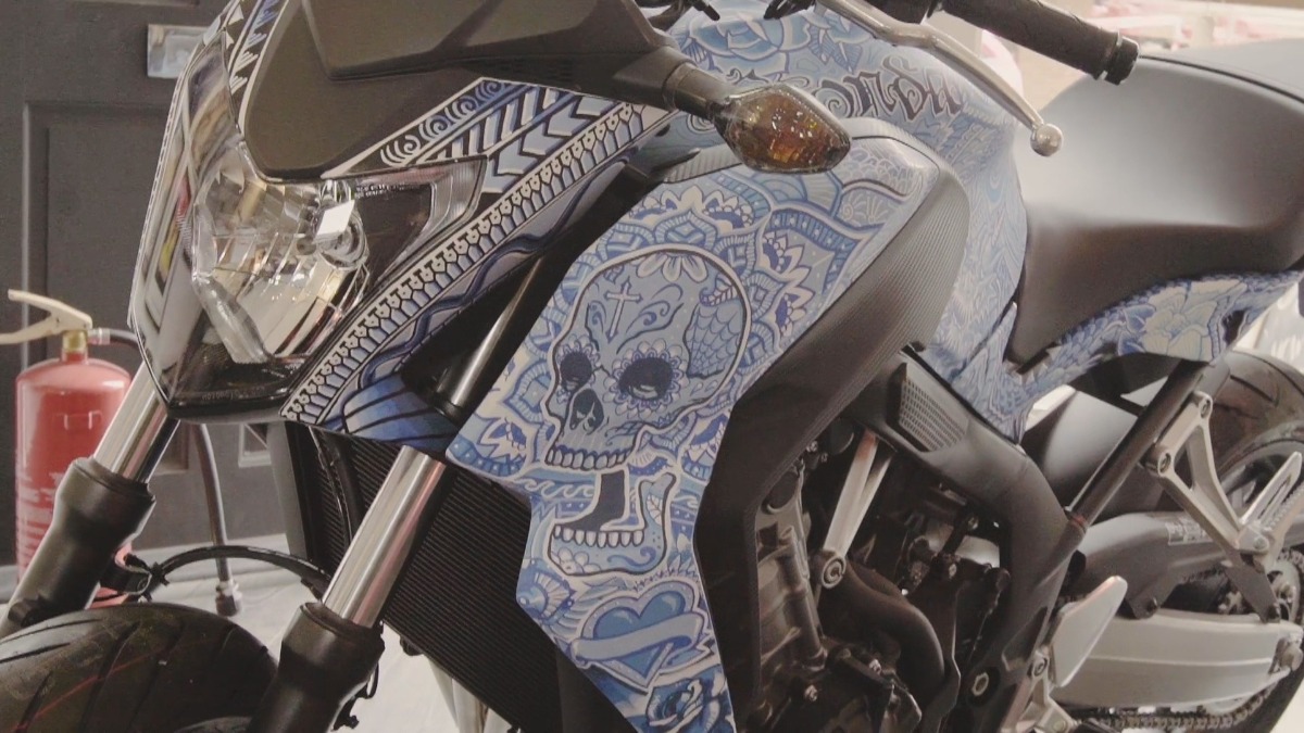 Dan Gold, Dan Gold, Honda, Motorcycle Live Show, motorcycle, painted motorcycles